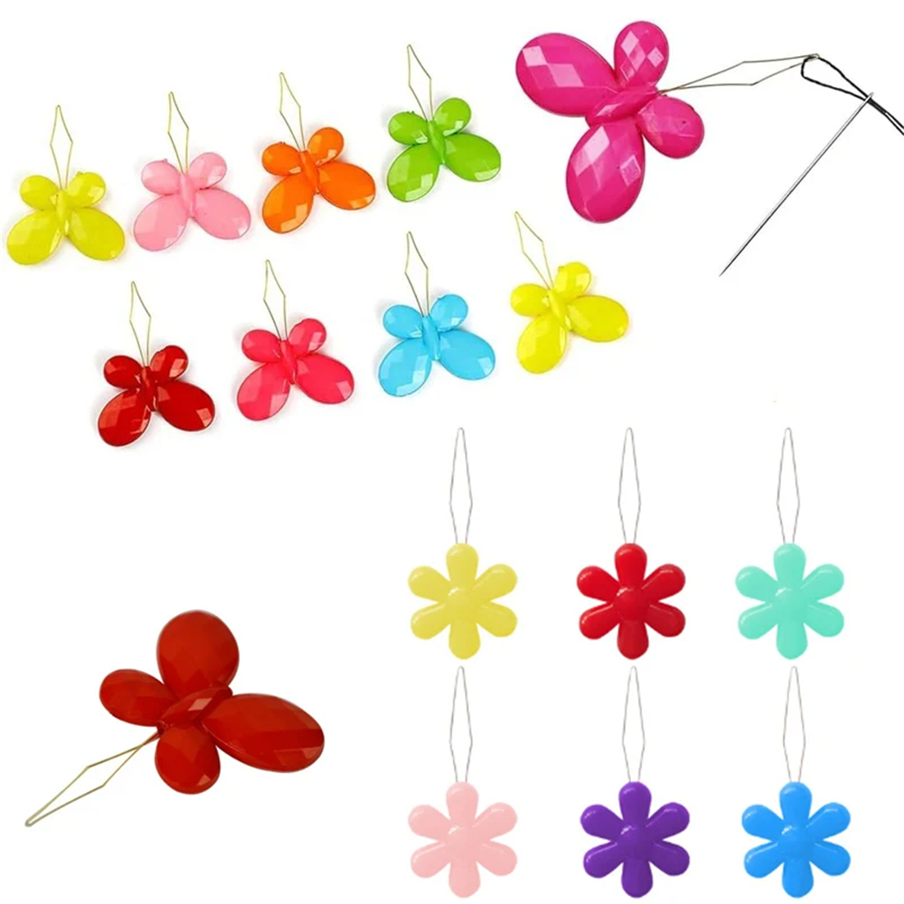 Embroidery Daisy - 10-50pcs สีสุ่มเข็มผู้สูงอายุ Easy เย็บอุปกรณ์คู่มือด้ายเครื่องมือเครื่องเย็บปักถักร้อยดอกไม้หัวผีเสื้อ