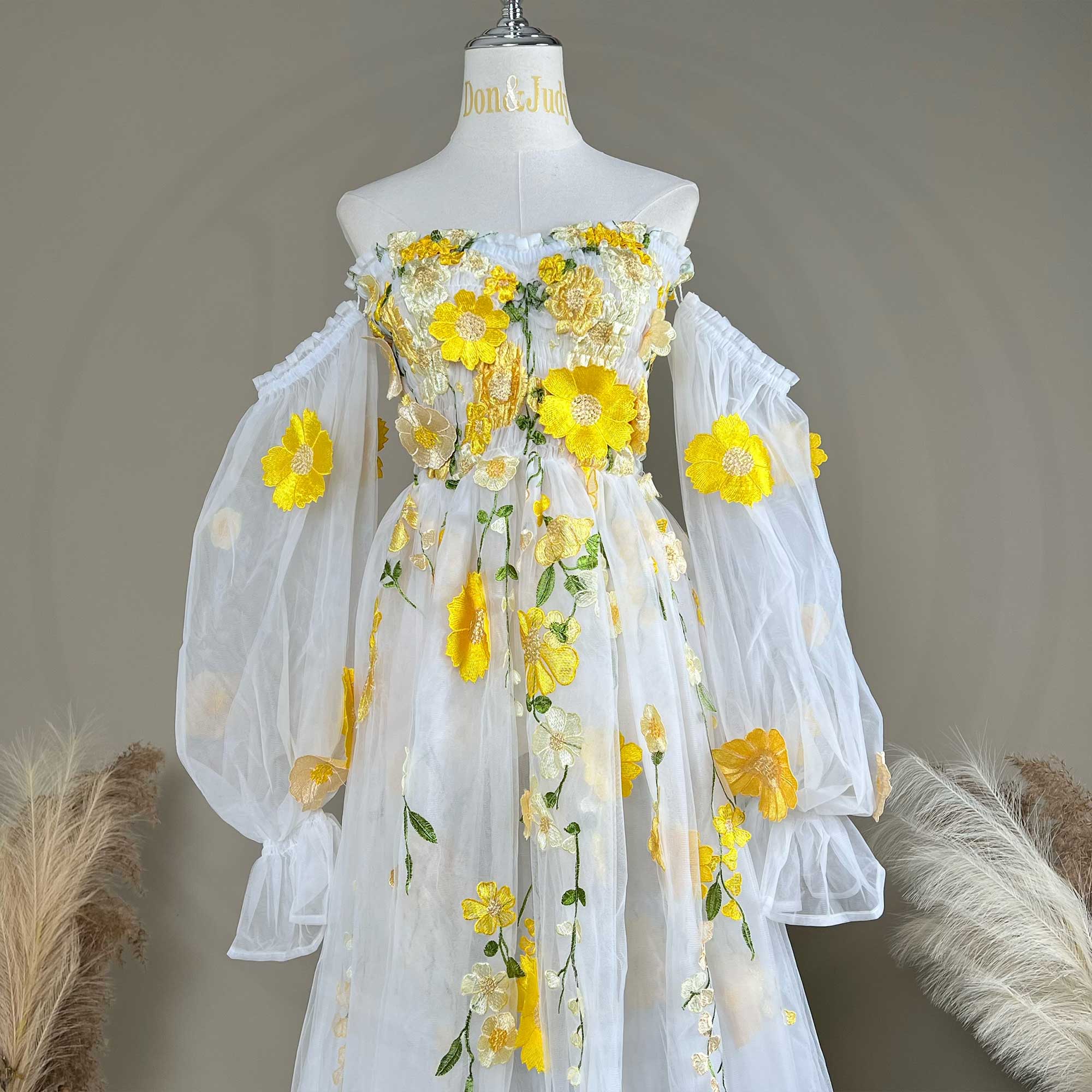 ดอน&จูดี้ ชุดเดรสผ้าออร์แกนซ่า - Embroidery Daisy บทวิจารณ์และราคา