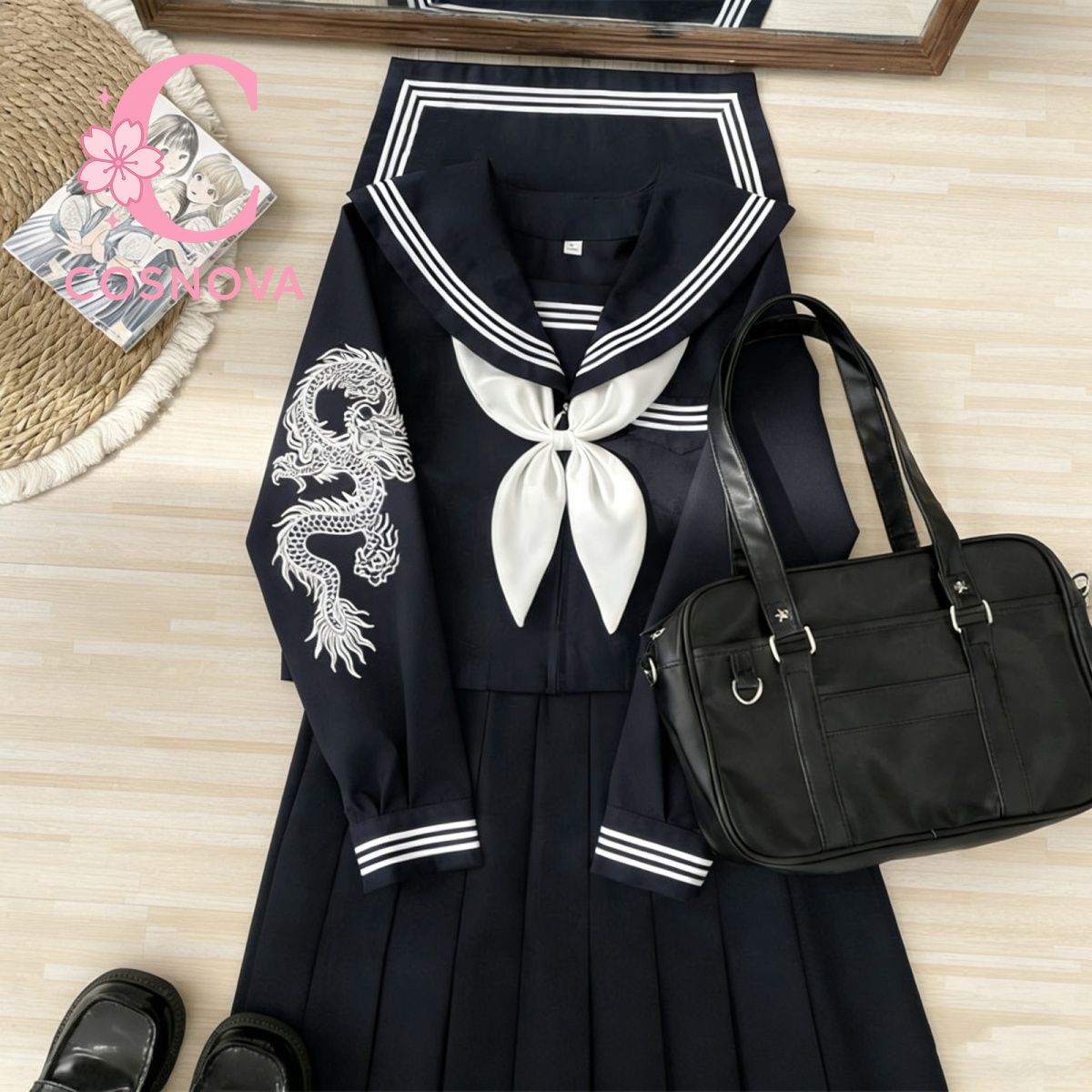 ชุดนักเรียนสไตล์ญี่ปุ่นแนวดาร์ - Embroidery Uniforms บทวิจารณ์และราคา