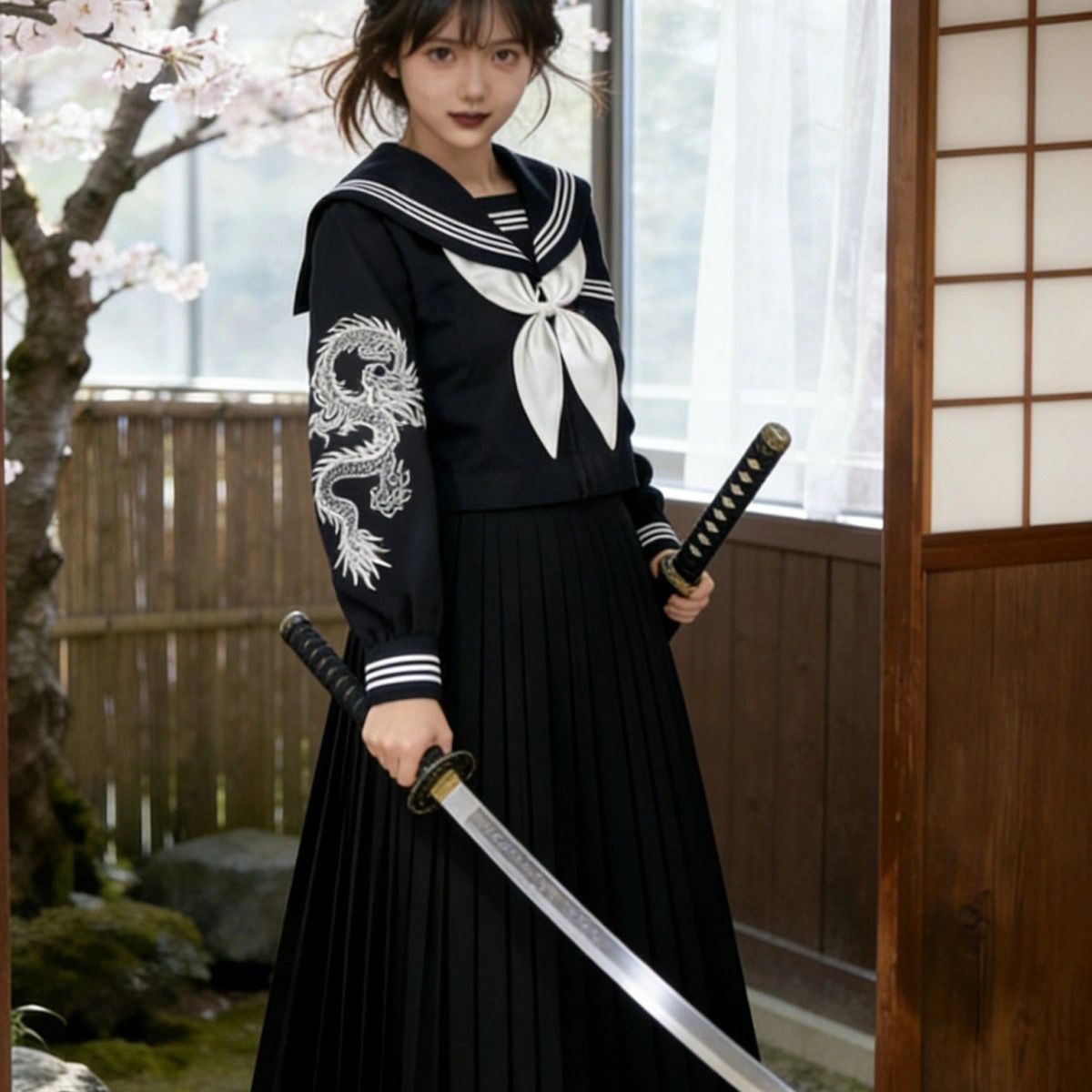 ชุดนักเรียนสไตล์ญี่ปุ่นแนวดาร์ - Embroidery Uniforms บทวิจารณ์และราคา