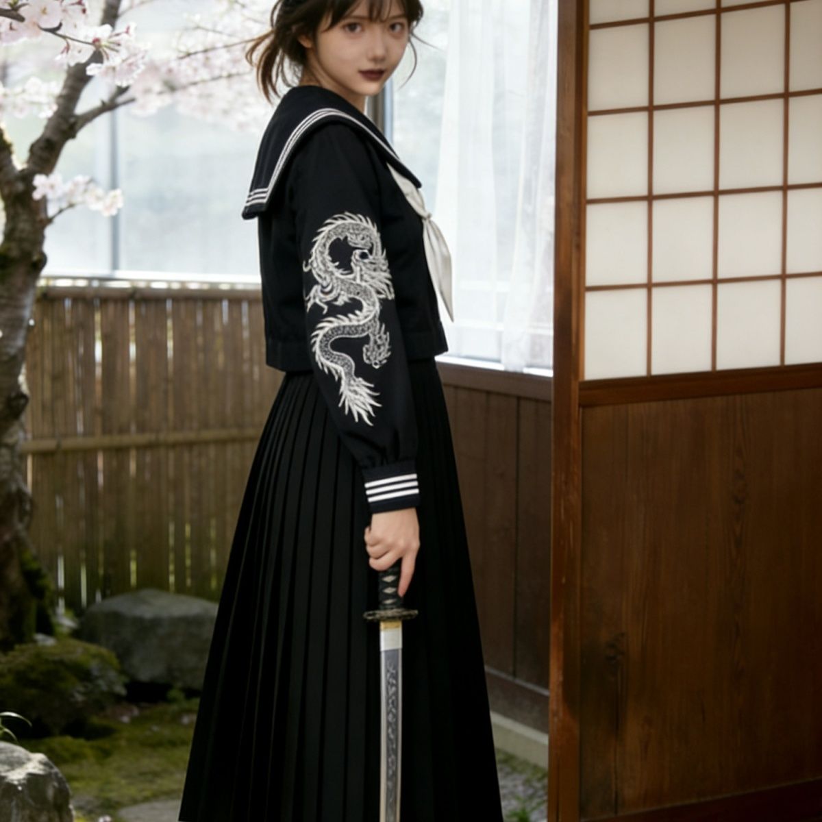 ชุดนักเรียนสไตล์ญี่ปุ่นแนวดาร์ - Embroidery Uniforms บทวิจารณ์และราคา