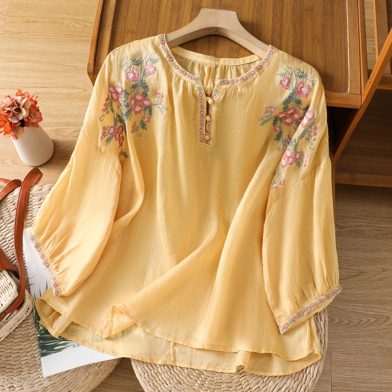 เสื้อผ้าผู้หญิงสไตล์จีนเสื้อวิ - Embroidery Uniforms บทวิจารณ์และราคา