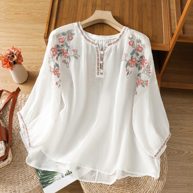 เสื้อผ้าผู้หญิงสไตล์จีนเสื้อวิ - Embroidery Uniforms บทวิจารณ์และราคา