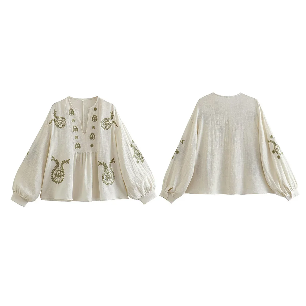 สตรีใหม่หลวมผ้าฝ้ายเย็บปักถักร - Embroidery Uniforms บทวิจารณ์และราคา