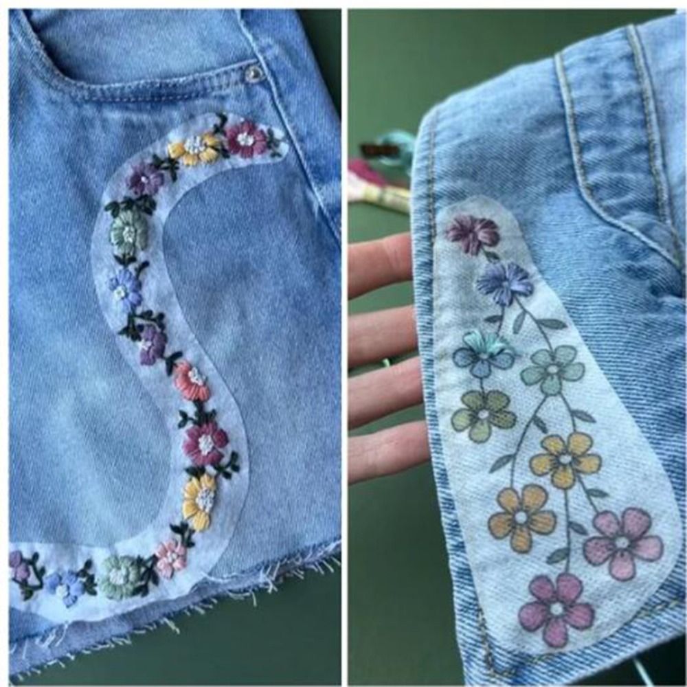 กระดาษเย็บปักถักร้อยแบบสร้างสร - Embroidery Flower Pattern บทวิจารณ์และราคา