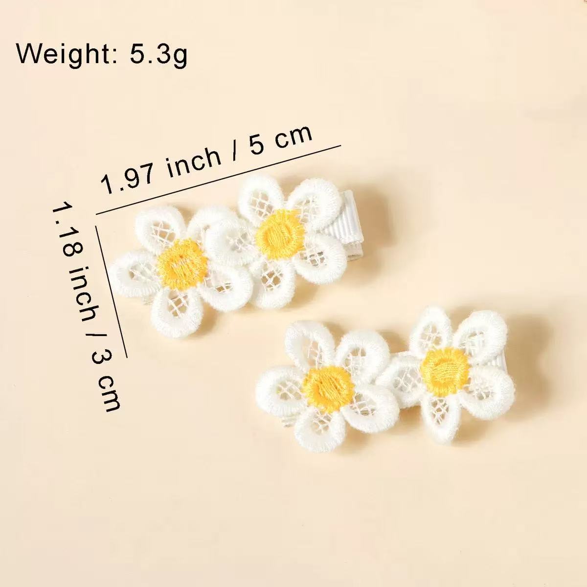 กิ๊บติดผมลายดอกเดซี่เล็กๆ 14 ช - Embroidery Daisy บทวิจารณ์และราคา