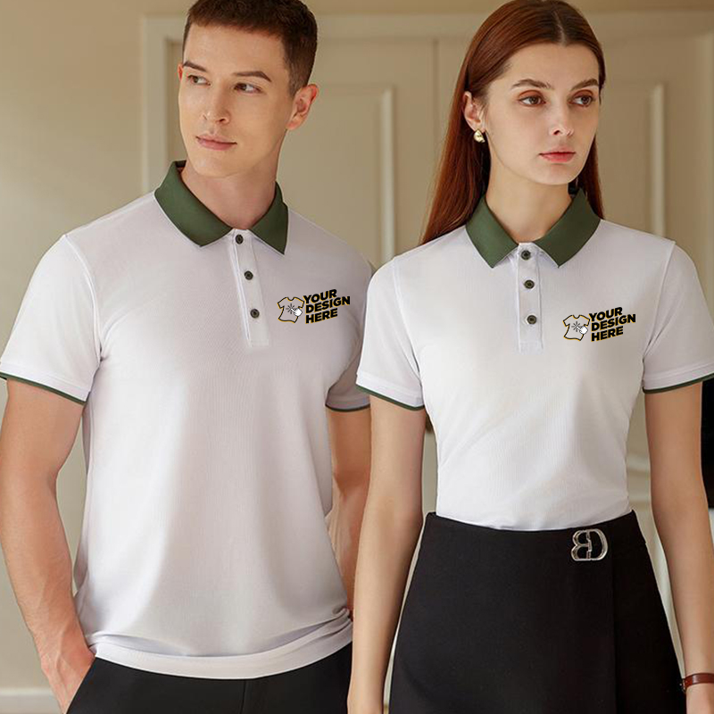 เสื้อโปโลบล็อคสี - พิมพ์โลโก้ฟ - Embroidery Uniforms บทวิจารณ์และราคา