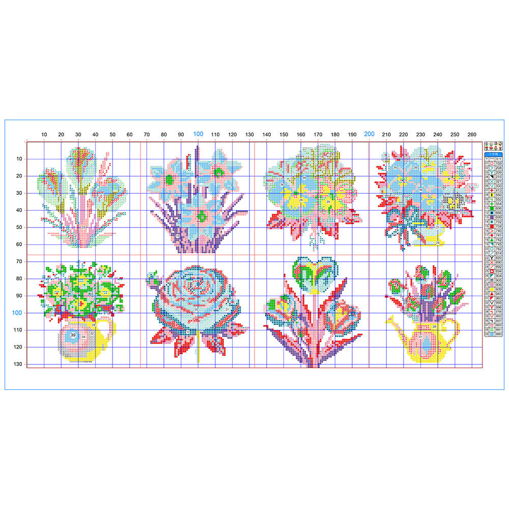 ชุดปักครอสติชลายแจกันดอกไม้ขนา - Embroidery X Stitch บทวิจารณ์และราคา