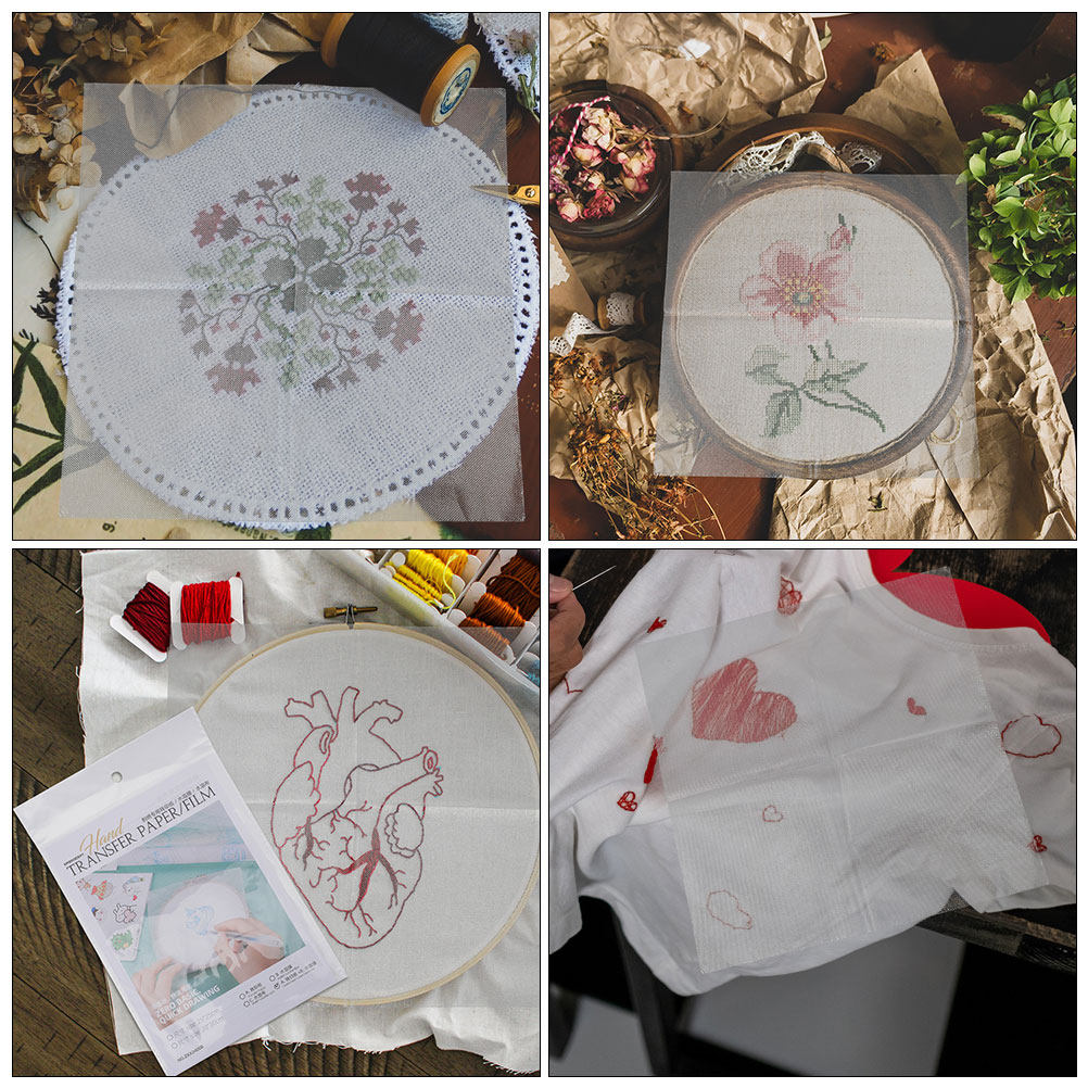ชุดกระดาษถ่ายโอนลายปักแบบละลาย - Embroidery Paper บทวิจารณ์และราคา