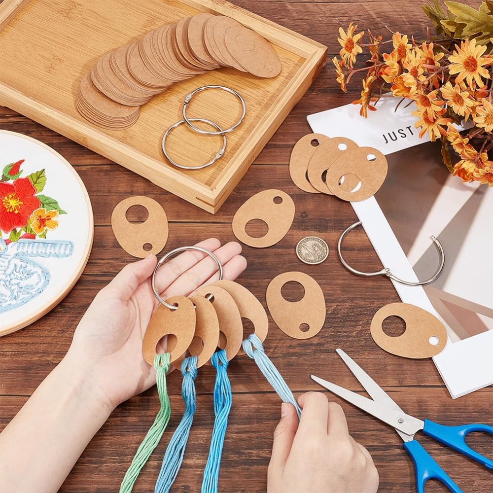 100 ชิ้น Teardrop Floss ด้ายหย - Embroidery Paper บทวิจารณ์และราคา