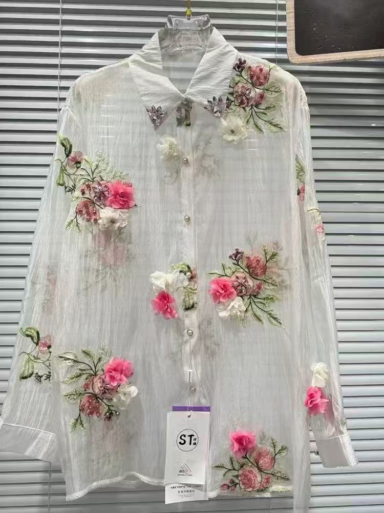 เสื้อปาร์ตี้ปักลายดอกไม้ประดับ - Embroidery Daisy บทวิจารณ์และราคา